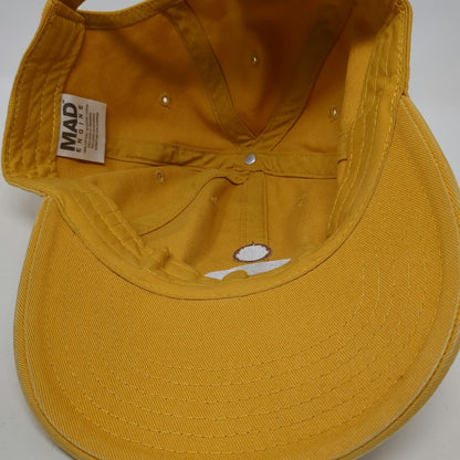 Mad Engine Baseball Cap Yellow One Size Cotton Slideback Embroidered Rainbow Hat