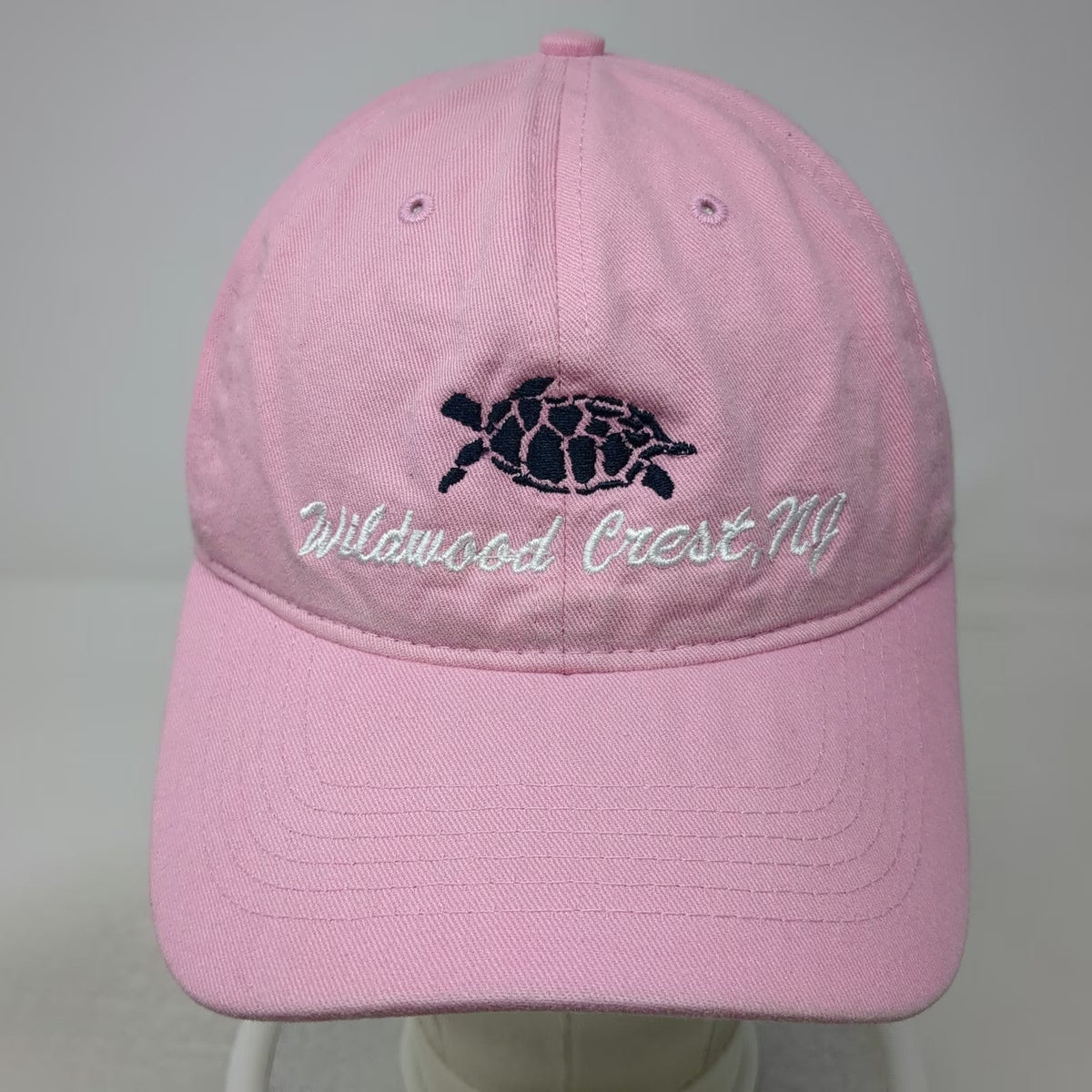 JHATS Baseball Cap Pink One Size Wildwood Crest NJ Sea Turtle Embroidered Hat