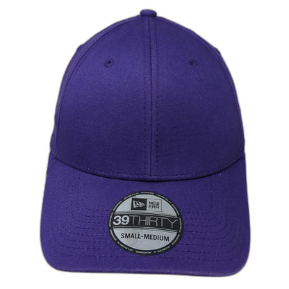 New Era Baseball Cap Purple M Stretch Fit 39THIRTY Blank Structured 6 Panel Hat
