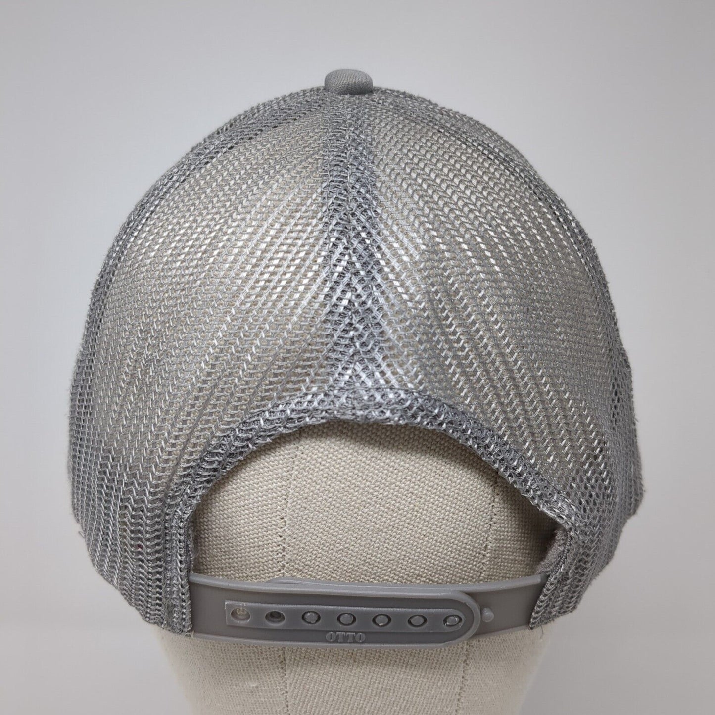 Letter P Snapback Trucker Hat Gray OS Adjustable Embroidered Mesh Back Rope Otto