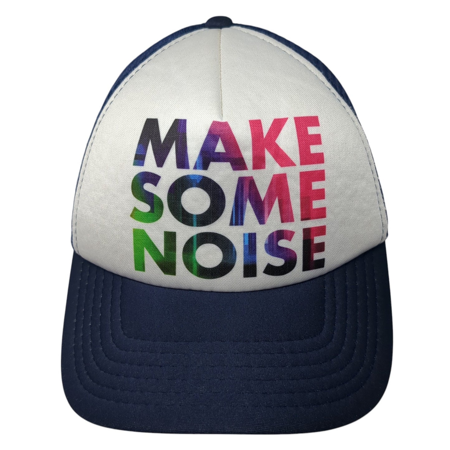 Make Some Noise Tiesto Snapback Trucker Hat Blue One Size Mesh Back