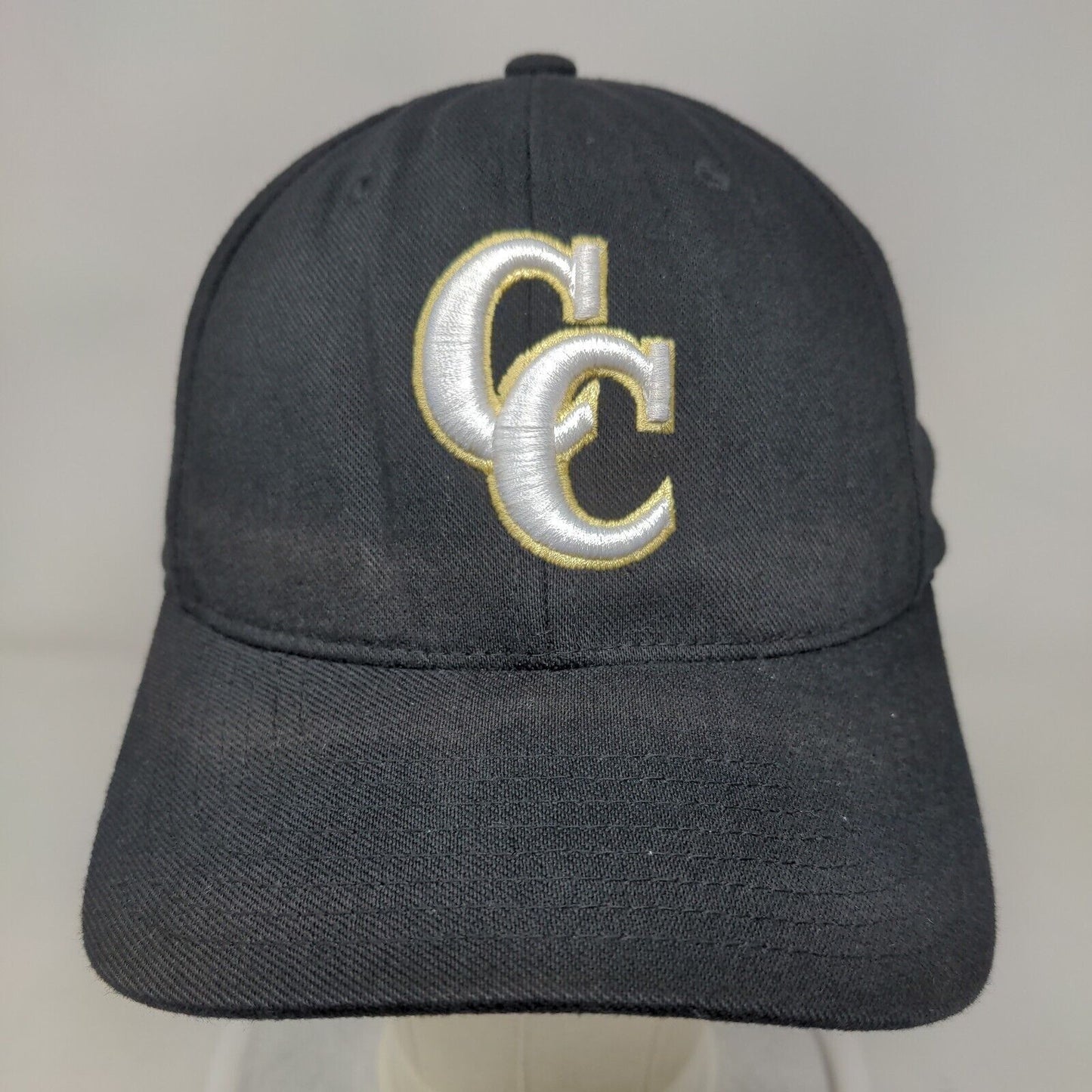 CC Fitted Hat Black M-L Embroidered Pro 185 Flexfit ProCotton Richardson