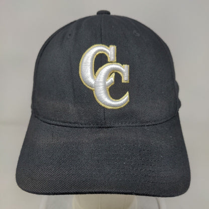 CC Fitted Hat Black M-L Embroidered Pro 185 Flexfit ProCotton Richardson