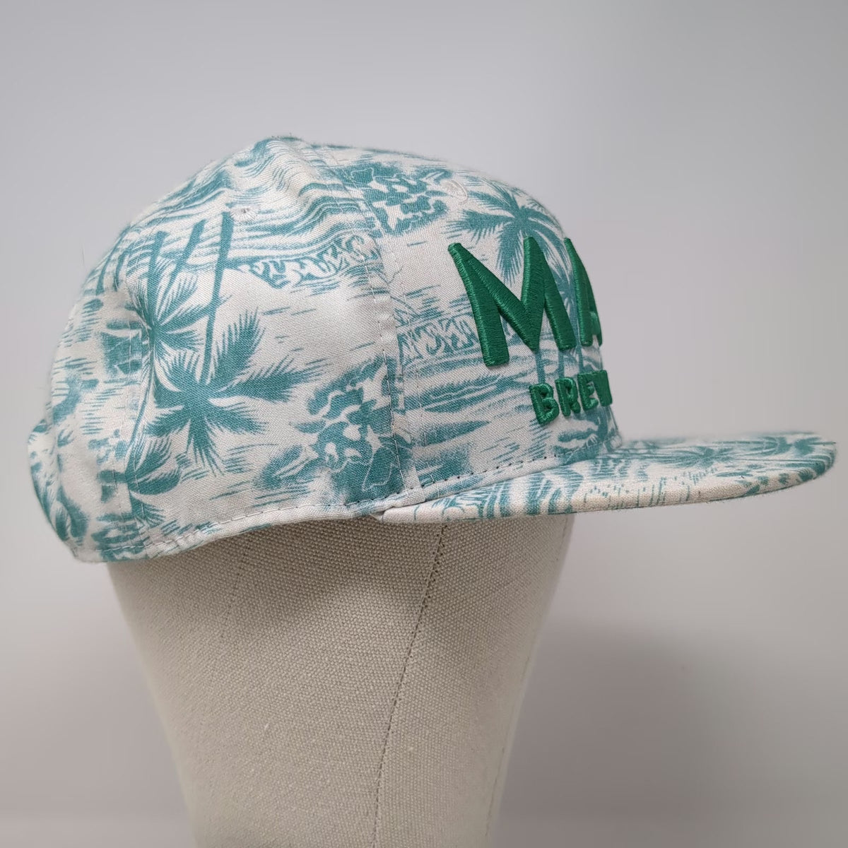 Double Portion Supply Maui Brewing Co Snapback White Green One Size Tropical Hat