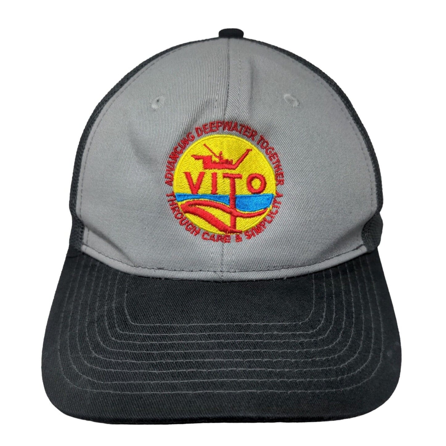 Vito Advancing Deepwater Together Through Care & Simplicity Trucker Hat Multi OS
