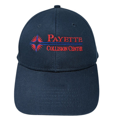 Payette Collision Center I Retired Strapback Hat Blue OS Adjustable Embroidered