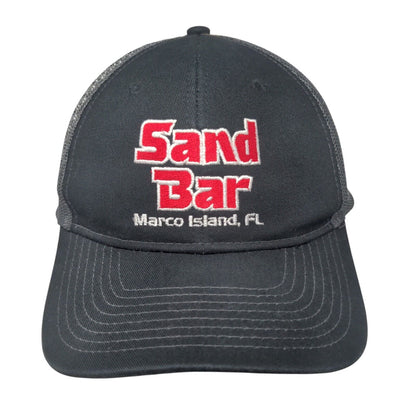Sand Bar Marco Island FL Snapback Trucker Hat Black OS Adjustable Port Authority