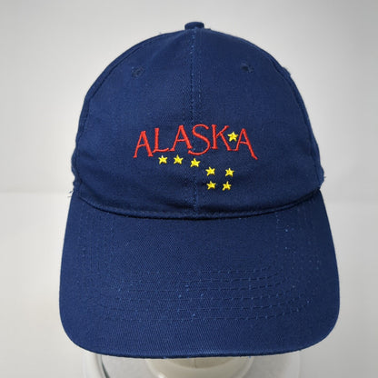 ALASKA Snapback Hat Blue One Size Adjustable Embroidered Patriotic Shirt & Co.
