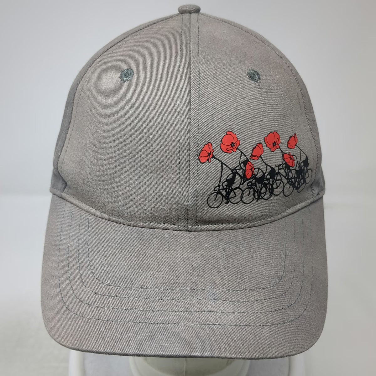 Pearl Izumi Baseball Cap Gray One Size Snapback Organic Cotton Poppy Biker Hat