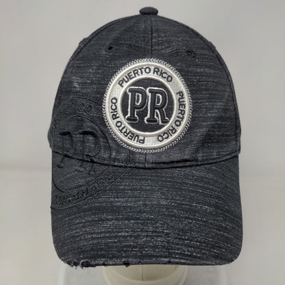 PR Puerto Rico Strapback Hat Black One Size Embroidered Robin Ruth