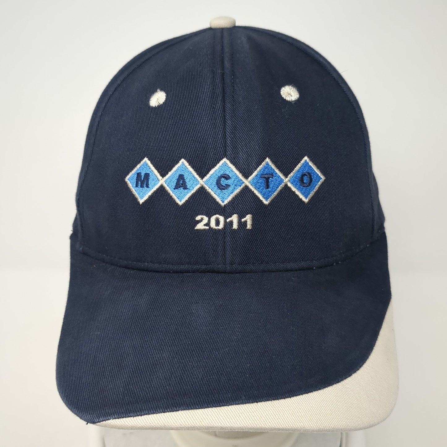 Macto 2011 Strapback Baseball Cap Blue OS Adjustable Embroidered Cap America