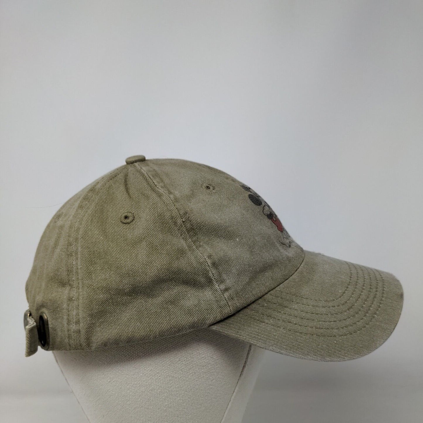 Mickey Mouse Adult Slideback Hat Tan 57-61 cm Distressed 6 Panel Disney Parks