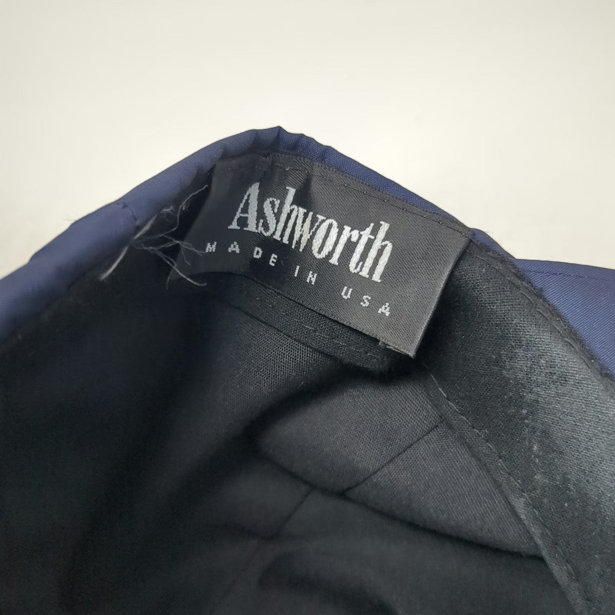 Ashworth Baseball Cap Blue One Size Embroidered Golfer Strapback Made in USA