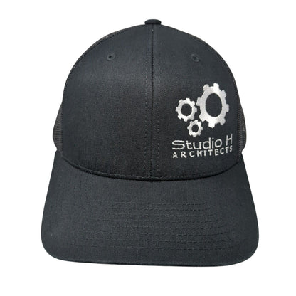Studio H Architects Snapback Trucker Hat Black One Size Mesh Back Yupoong