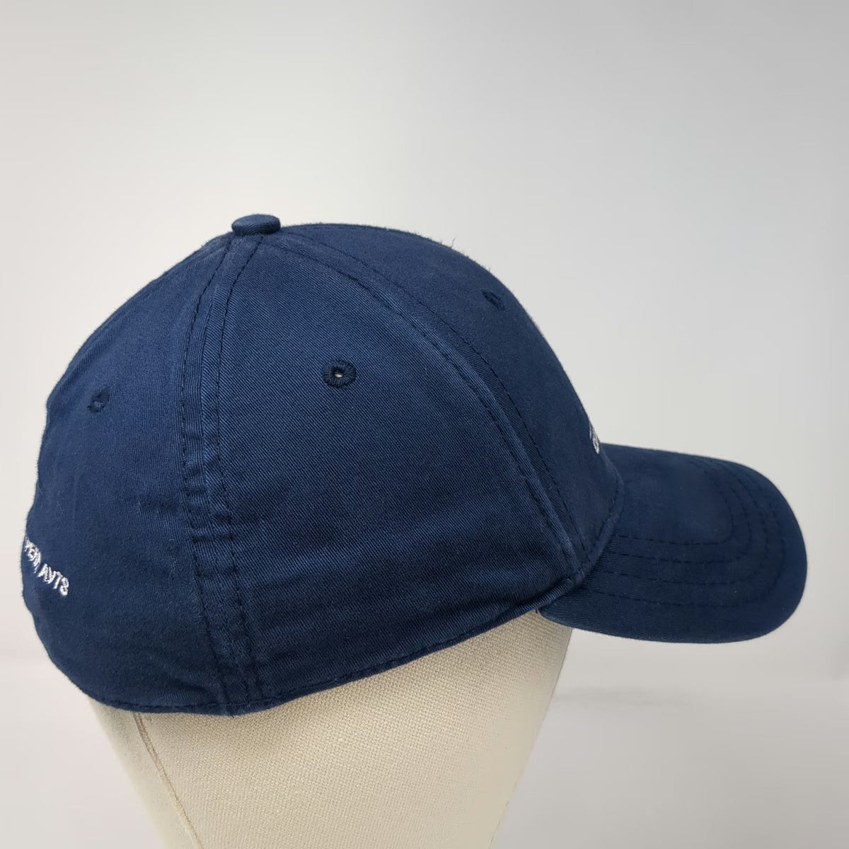 C.A.P. Brands Baseball Cap Blue M Cumberland Perry AVTS Stretch Fit Hat Logo CP