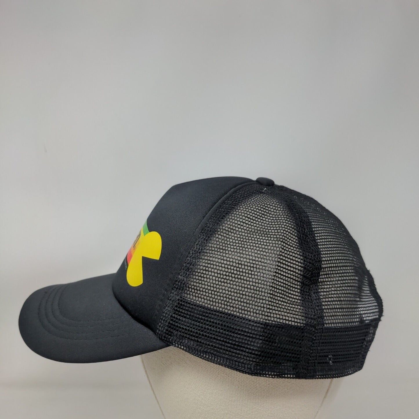 7-Eleven Pac-Man Snapback Mesh Back Trucker Hat Black One Size