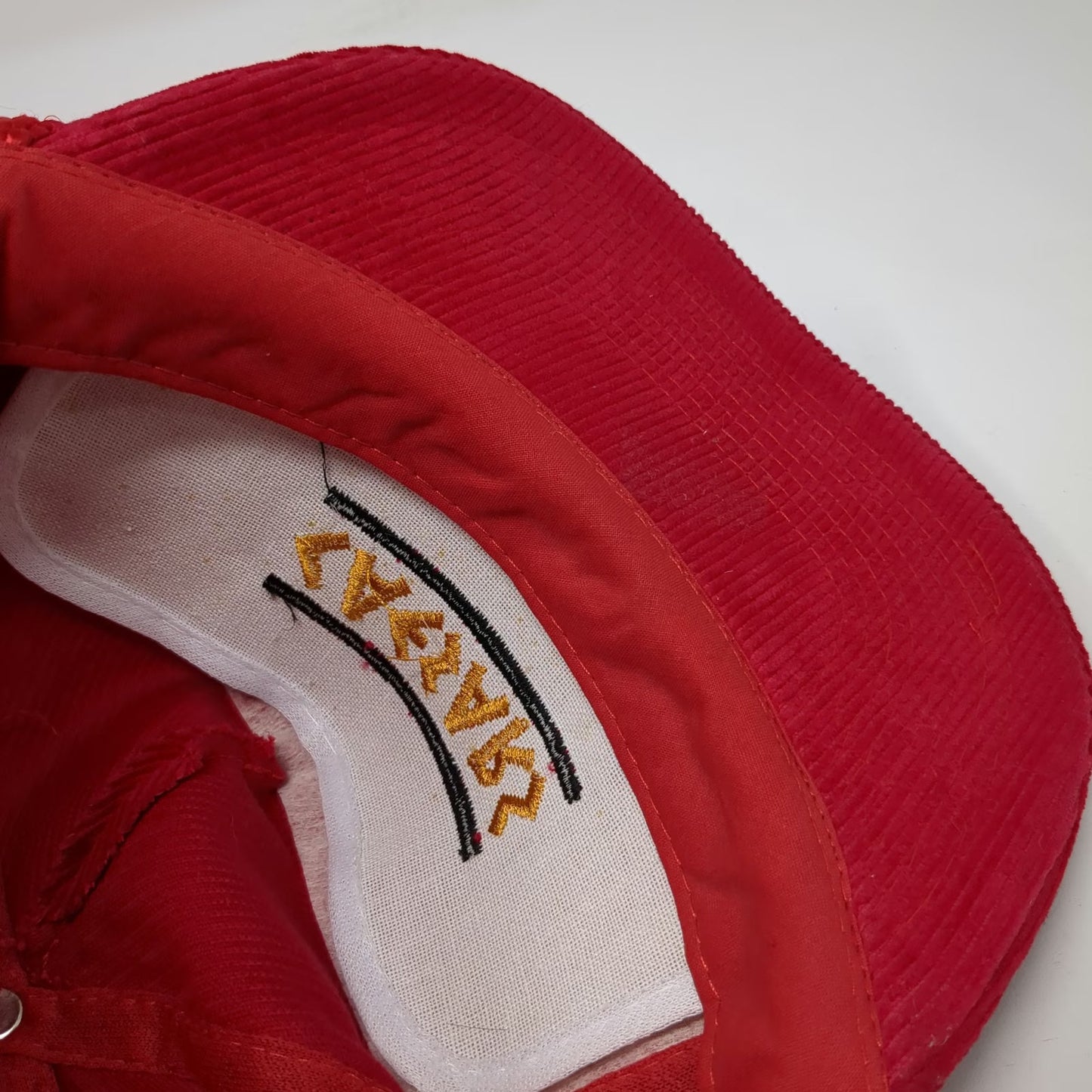 T.I. 5 Panel Red One Size Caesars Corduroy Rope Snapback Gold Logo Casino Hat