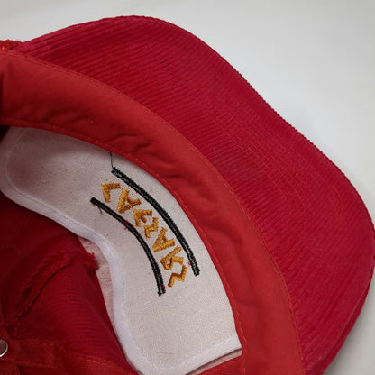 T.I. 5 Panel Red One Size Caesars Corduroy Rope Snapback Gold Logo Casino Hat