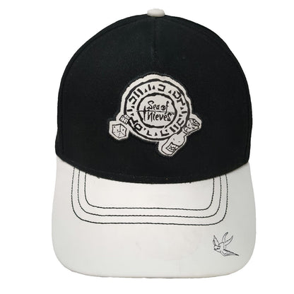 Sea of Thieves 5 Panel Black One Size Snapback Video Game Bird Graphic Hat