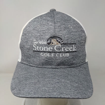 Del Web Stone Creek Golf Club Strapback Hat Gray OS Mid Fit Ahead Performance