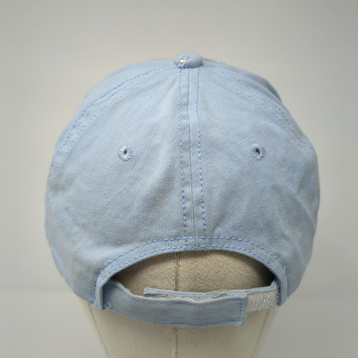 Stitch Strapback Hat Blue One Size Adjustable Embroidered 6 Panel Disney