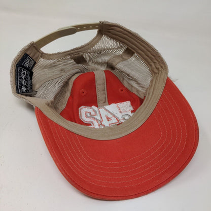 Ahead Men's Snapback Mesh Back Orange Tan Adjustable 1642 Embroidered Logo