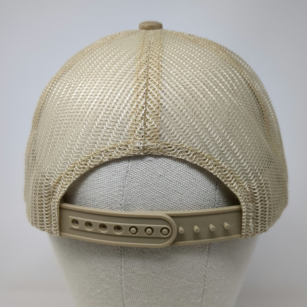 SCI Treasure Valley Chapter Trucker Hat Beige One Size Snapback Red Mesh Idaho