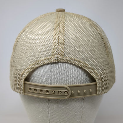 SCI Treasure Valley Chapter Trucker Hat Beige One Size Snapback Red Mesh Idaho