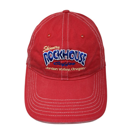 Skinners Rockhouse Coffee Strapback Hat Red M/L Adjustable 6 Panel Richardson