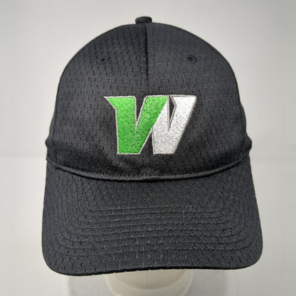W Strapback Hat Black One Size Adjustable Embroidered 6 Panel Port Authority