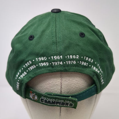 NBA Boston Celtics Green One Size Cap 16-Time Champions Back Years Embroidery