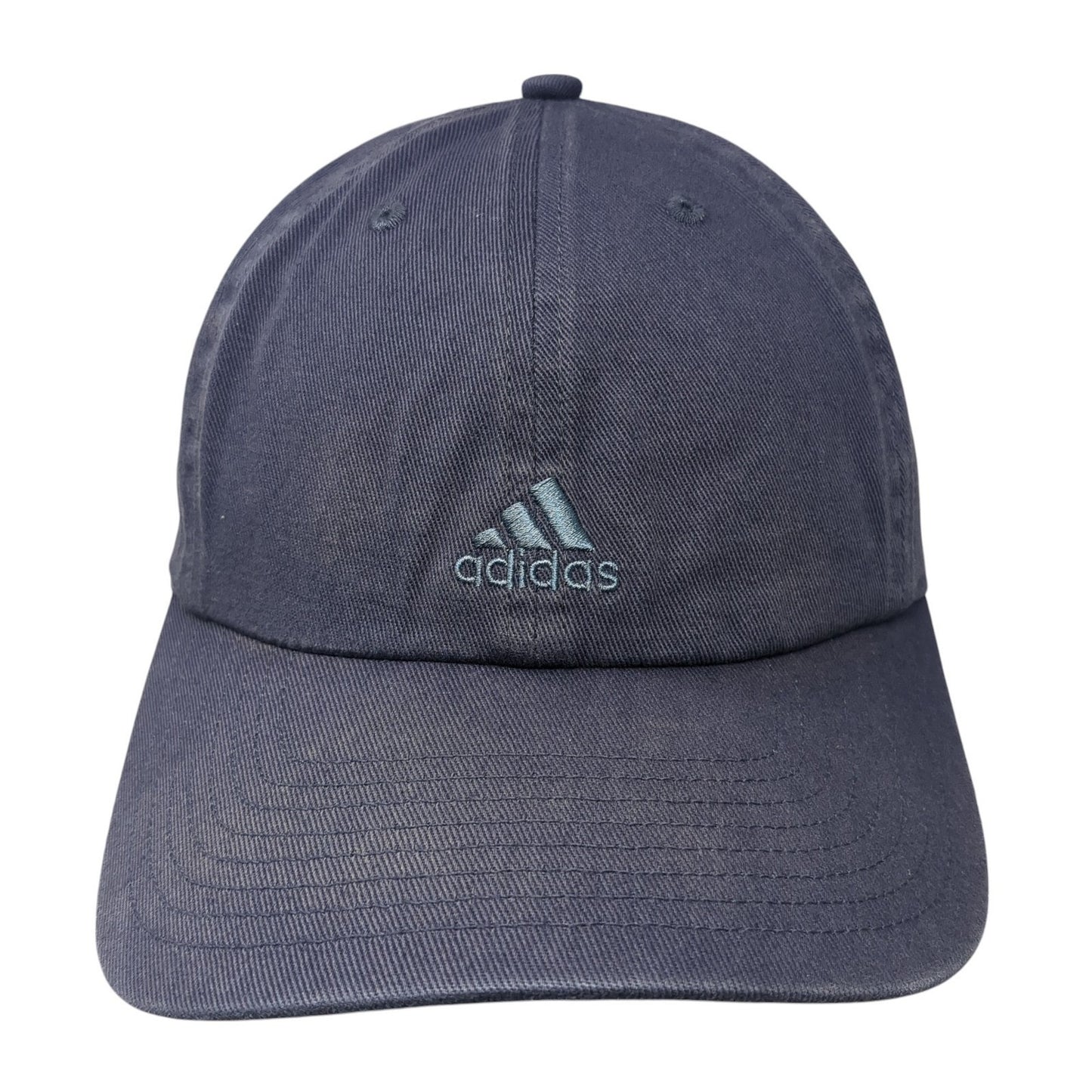 Adidas Slideback Hat Blue One Size Adjustable Embroidered 6 Panel Cotton