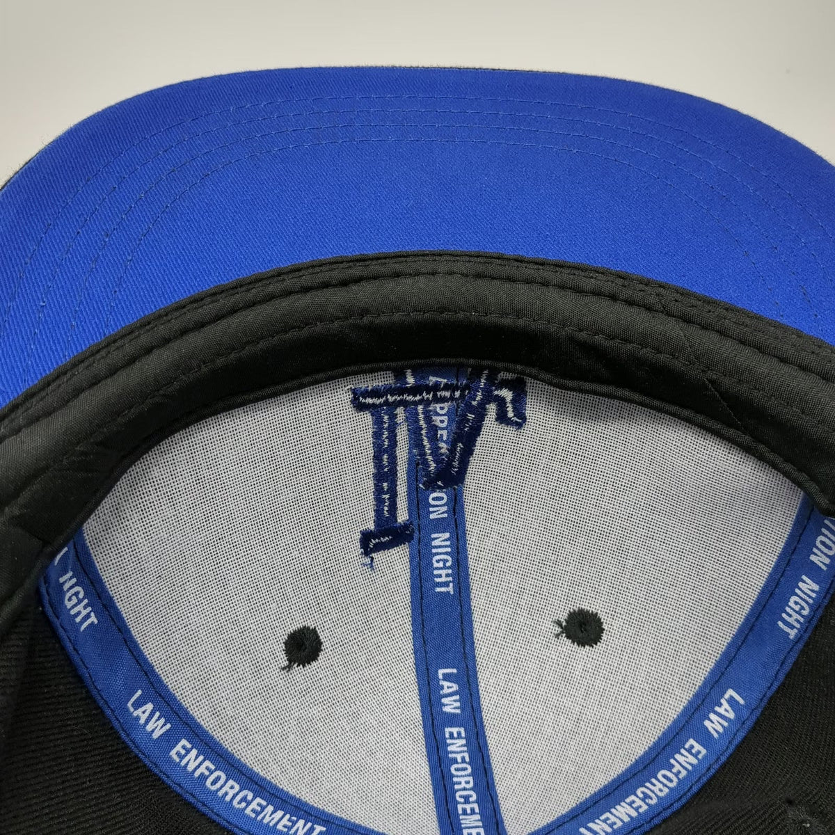 Black Snapback One Size Hat LA Logo Law Enforcement Appreciation Night Blue Brim