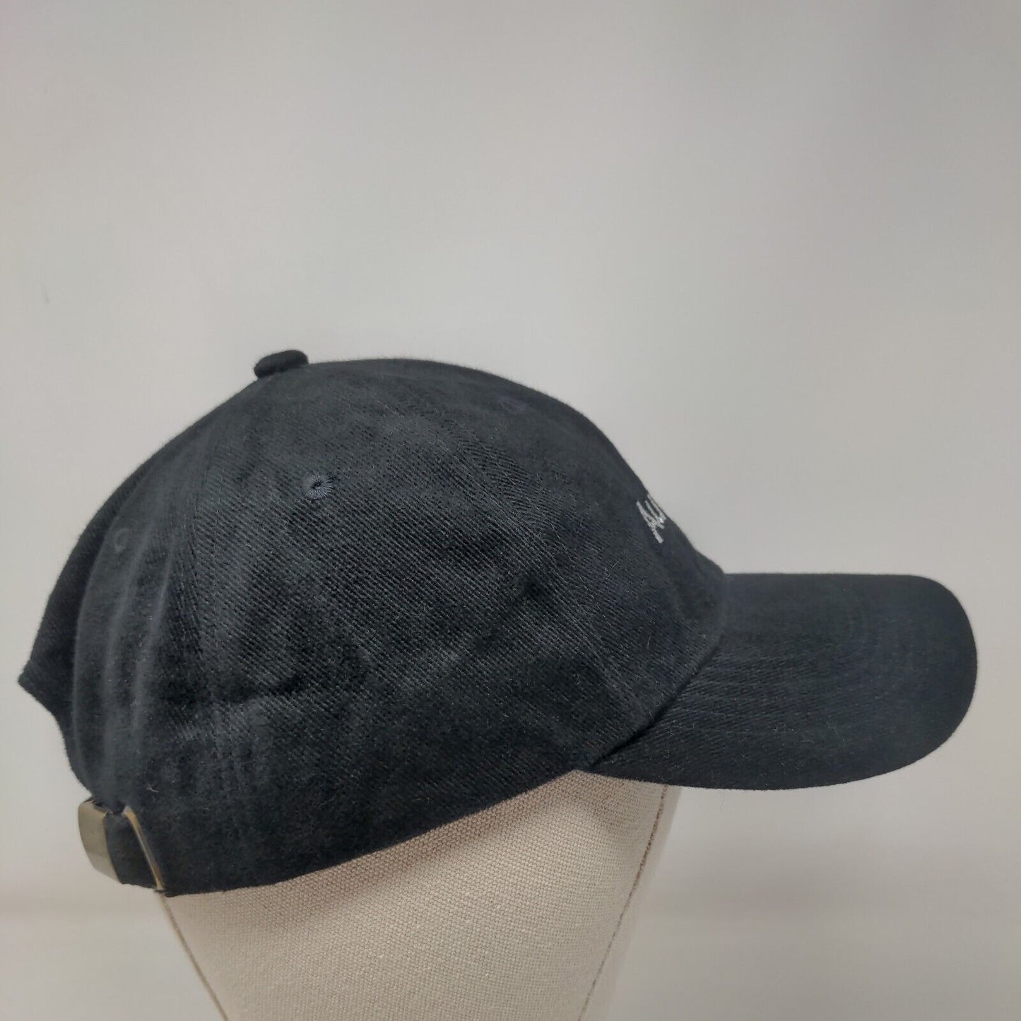 AutoWay Slideback Hat Black One Size Embroidered 6 Panel Att Headwear