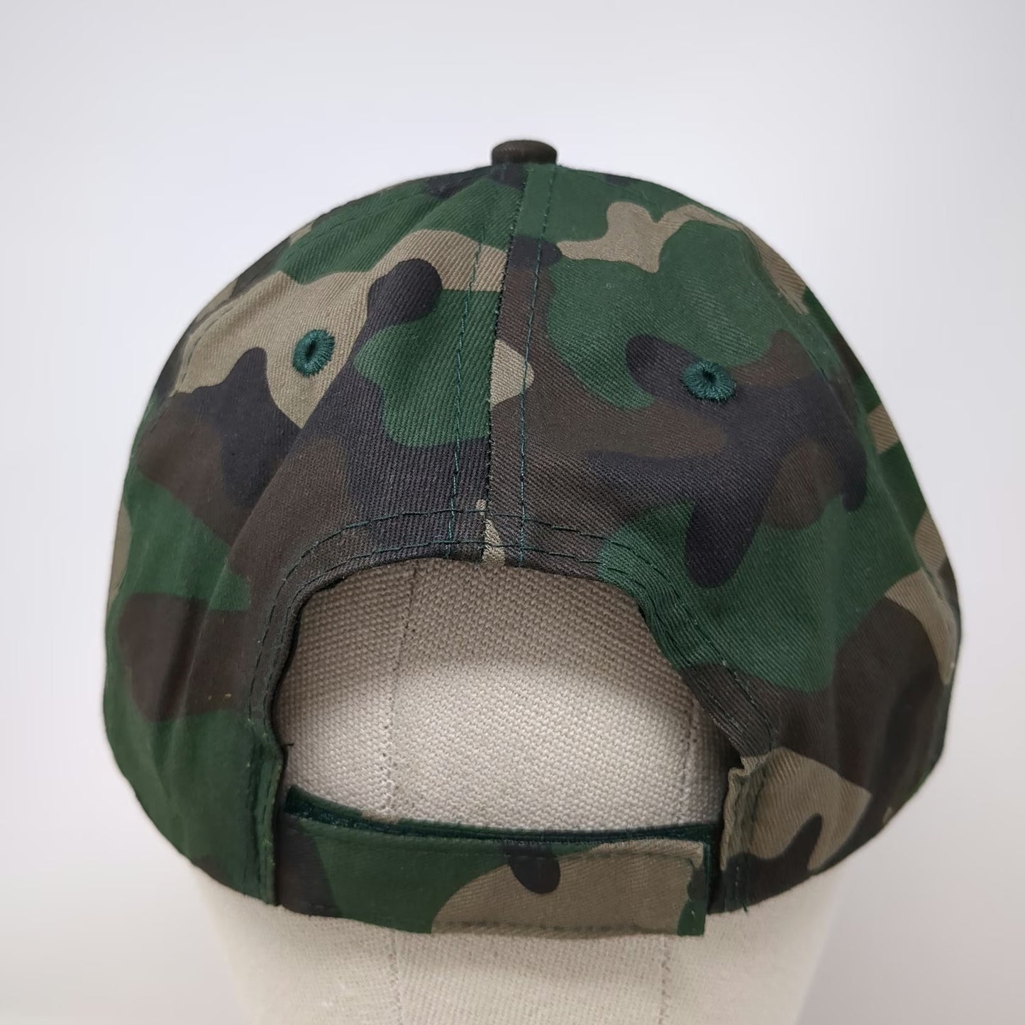 Baseball Cap Green One Size DigSafe 811 Logo Strapback Hat Camo Shovel Safety