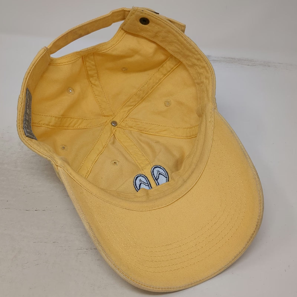 Life is Good Baseball Cap Yellow One Size Flip Flops Embroidered Cotton Hat