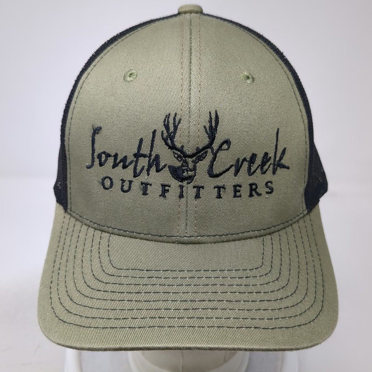NV CAPS Trucker Hat Green OSFM South Creek Outfitters Buck Deer Mesh Snapback