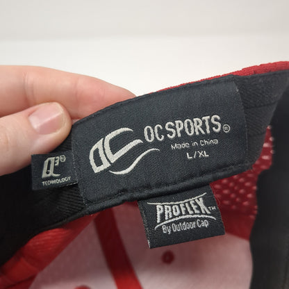 Letter A Fitted Hat Red XL Stretch Proflex By Outdoor Cap OC Sports
