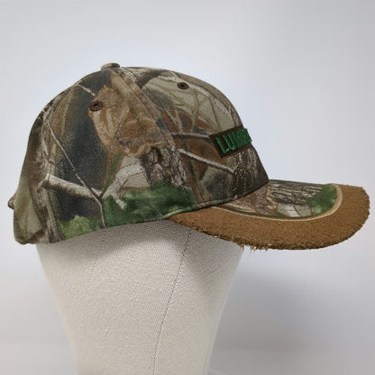 Lumbermens Baseball Cap Brown Realtree Camo One Size Frayed Brim Building Hat
