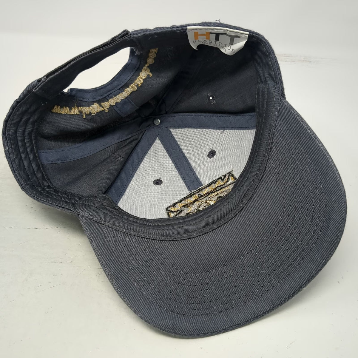 HTT Lazy Bear Ranch Baseball Cap Gray One Size Embroidered Patch Strapback Hat