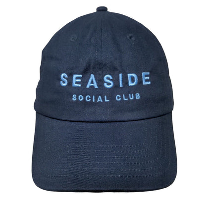 Seaside Social Club Slideback Hat Blue One Size Adjustable Embroidered BIG X