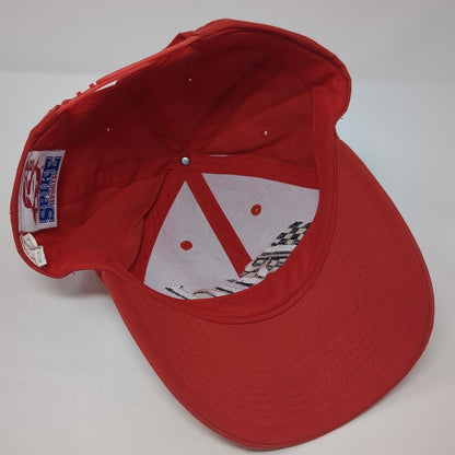 Bud Racing Snapback Hat Red One Size Adjustable Embroidered 6 Panel Spike Sports