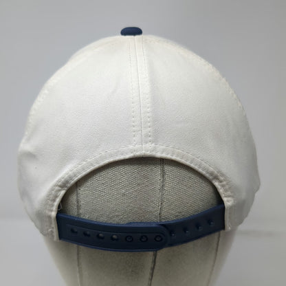 Swannies Snapback Hat White Blue One Size Golf Embroidered Swan Logo Adjustable
