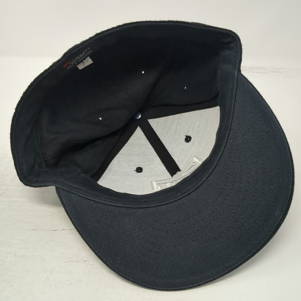 Yupoong Baseball Cap Black 7 1/2 Fitted Embroidered Logo FMF Racing Hat