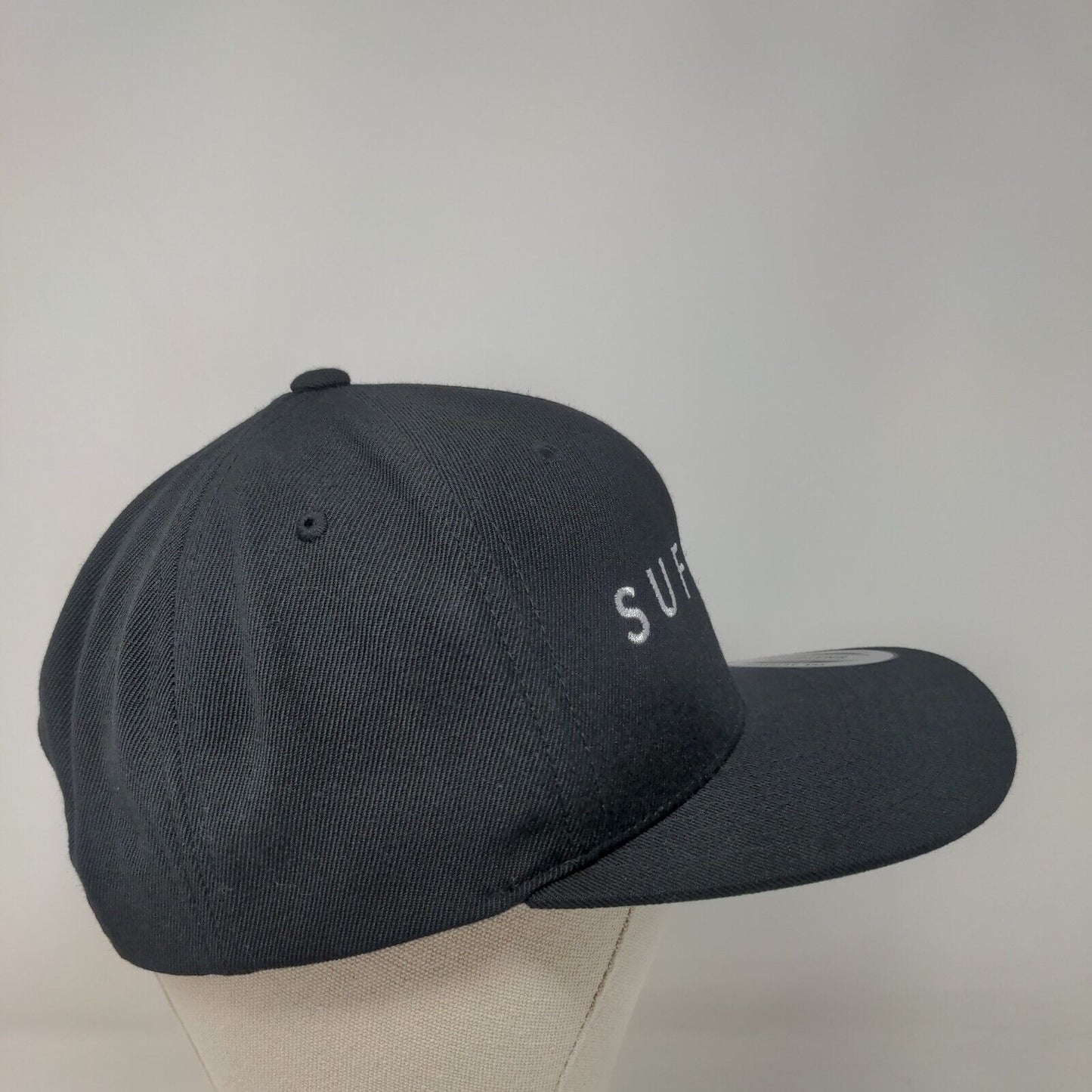 Suforia Snapback Hat Black One Size Embroidered 6 Panel Yupoong