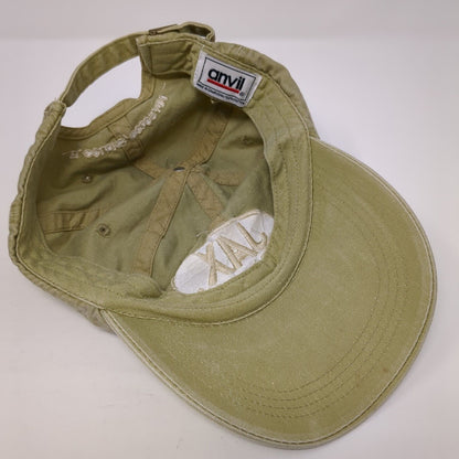 JAX Outdoor Gear Slideback Hat Tan One Size Adjustable Anvil 6 Panel