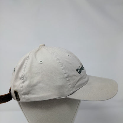 Thousand Trails Slideback Hat Tan OSFA Embroidered Leather Strap