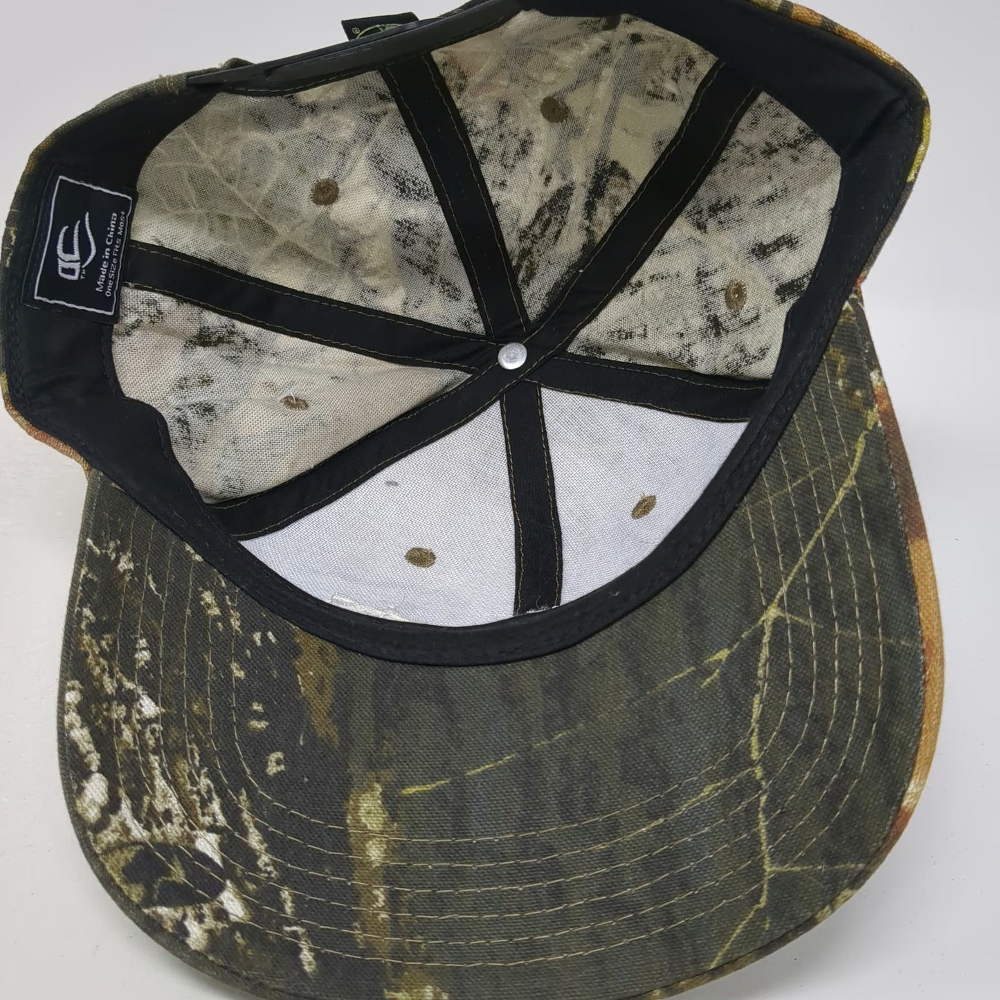 Outdoor Cap Snapback Green One Size Camo Clean Waters Inc Logo Fishing Work Hat