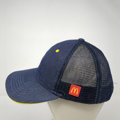 McDonald's Snapback Mesh Back Trucker Hat Blue One Size Employee Uniform