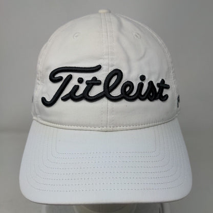 Titleist FJ Pro V1 Slideback Golf Hat White One Size Embroidered Adjustable